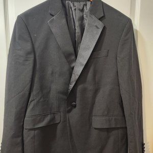 Prom slim suit 2-piece formal satin trim suit set